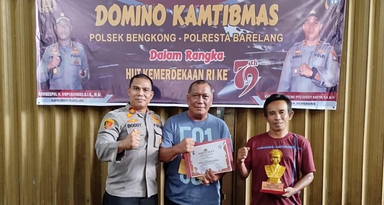 Semarak HUT ke-79 RI, Polsek Bengkong dan Pordi Batam Gelar Lomba Domino Kamtibmas Bertabur Hadiah