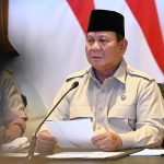 Presiden RI Prabowo Subianto saat memberikan sambutan dalam peresmian 218 jembatan