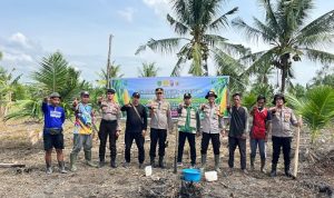 Polsek Kateman Bersama Poktan Amal Bakti Tanam Jagung Hibrida