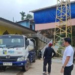 Penyaluran Air Bersih Oleh Polsek Batu Ampar