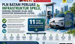 Kendaraan listrik mengisi daya di SPKLU, bagian dari upaya PLN Batam mendorong energi bersih dan ekonomi hijau