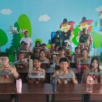 Kodim 0314/Inhil Dampingi Distribusi Ribuan Porsi Makan Sehat Bergizi di Kateman